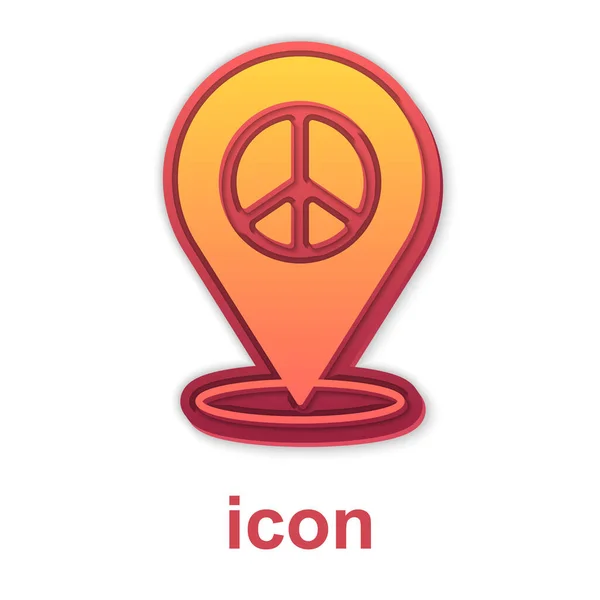평화의 아이콘은 배경에 분리되어 히피는 평화의 상징이다 Vector — 스톡 벡터