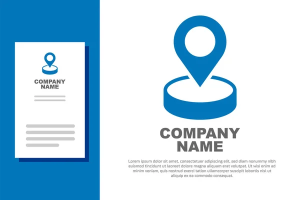 Blaue Karte Pin Symbol Isoliert Auf Weißem Hintergrund Navigation Zeiger — Stockvektor