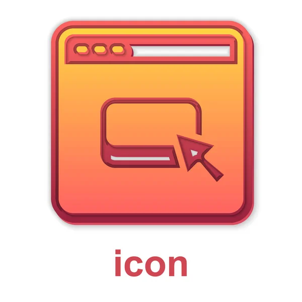 Gold Browser Fichiers Icône Isolée Sur Fond Blanc Vecteur — Image vectorielle