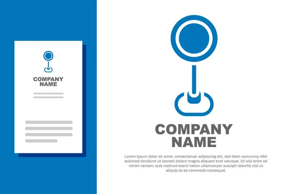 Panneau Signalisation Bleu Icône Signalisation Isolée Sur Fond Blanc Symbole — Image vectorielle