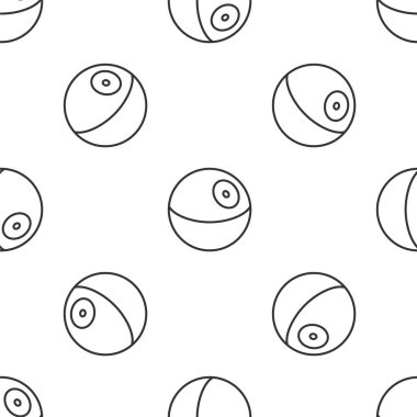 Gri çizgi gezegen ikonu beyaz arka planda kusursuz deseni izole etti. Vektör