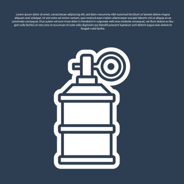 Mavi çizgi El bombası ikonu mavi arka planda izole edildi. Bomba patlaması. Vektör