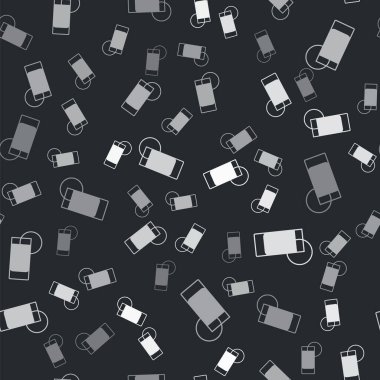 Limon ikonlu gri tekila bardağı siyah arka planda izole edilmiş. Meksika alkolü. Vektör