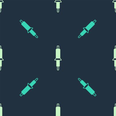 Yeşil ve bej lehim sembolü mavi arka planda izole edilmiş pürüzsüz desen. Vektör