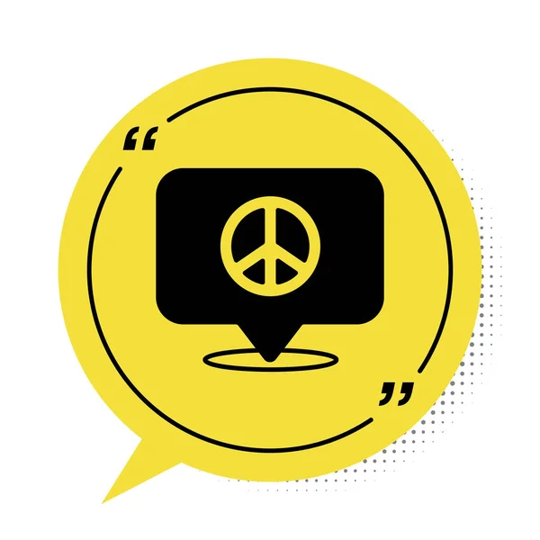 평화의 아이콘은 배경에서 분리되었다 히피는 평화의 상징이다 Vector — 스톡 벡터