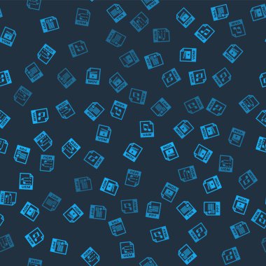 PPT dosya belgesi, MOV, WAV ve M3U 'yu pürüzsüz desen üzerinde ayarla. Vektör.