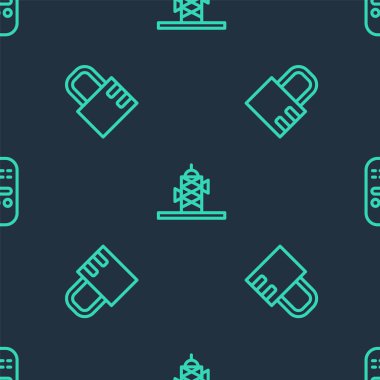 Hat Anten, güvenli kombinasyon kilidi ve uzaktan kumanda sorunsuz şablona ayarlayın. Vektör