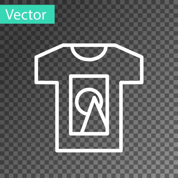 Weißes Shirt Symbol Isoliert Auf Transparentem Hintergrund Vektor — Stockvektor