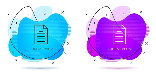 Line File Dokumentum Ikon Elszigetelt Fehér Háttér Ellenőrző Lista Ikon — Stock Vector