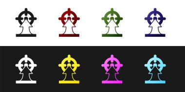 Hedef hedef hedef konsepti simgesini siyah ve beyaz arkaplanda izole et. Sembolik hedeflere ulaşım, başarı. Vektör