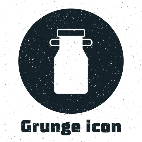 Grunge Can Contenedor Para Icono Leche Aislado Sobre Fondo Blanco — Archivo Imágenes Vectoriales