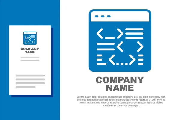 Blue Software Desarrollador Web Icono Código Programación Aislado Sobre Fondo — Archivo Imágenes Vectoriales