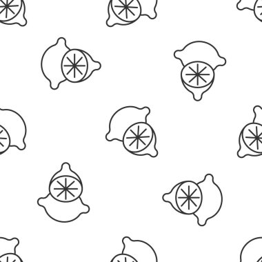 Gri çizgi kireç ikonu beyaz arka planda kusursuz desen izole etti. Vektör