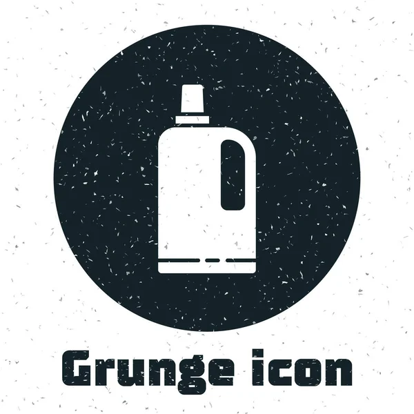 Grunge Fabric Softener Icon Isolated White Background Liquid Laundry Detergent — Stock Vector