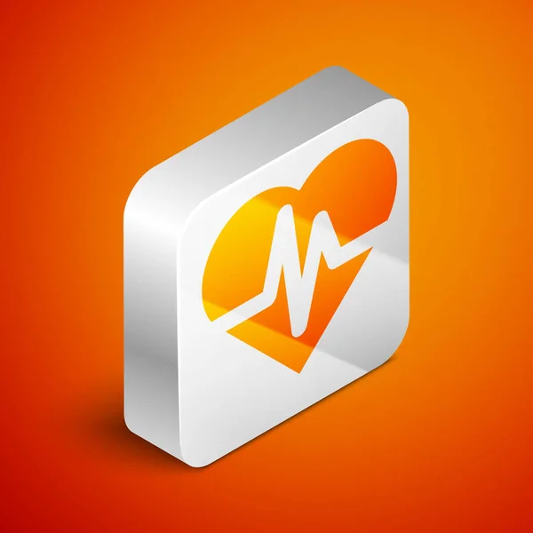 Isométrique Icône Assurance Maladie Isolé Sur Fond Orange Protection Des — Image vectorielle