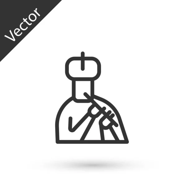 남자는 배경에 플루트 아이콘을 합니다 인도의 음악을 연주하는 예술가 Vector — 스톡 벡터