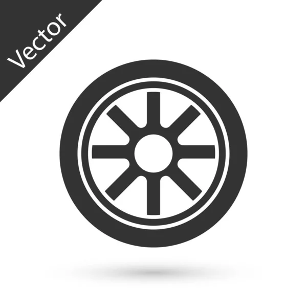 자동차휠 아이콘은 배경에 분리되어 있습니다 Vector — 스톡 벡터