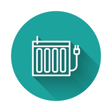 Siyah ısıtma radyatörü simgesi beyaz arkaplanda izole edilmiş. Sıvı şekilli soyut pankart. Vektör.