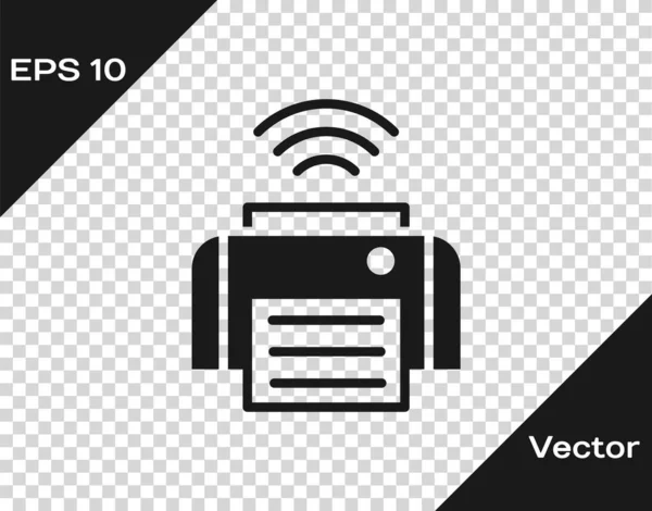 Schwarzes Smart Drucksystem Symbol Isoliert Auf Transparentem Hintergrund Konzept Internet — Stockvektor
