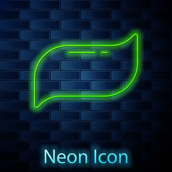 Glödande Neon Linje Tandkräm Ikon Isolerad Tegel Vägg Bakgrund Vektor — Stock vektor