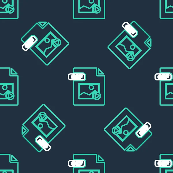 GIF dosya belgesi satırı. Gif düğmesi simgesi siyah arkaplanda izole edilmiş desen indir. GIF dosya simgesi. Vektör