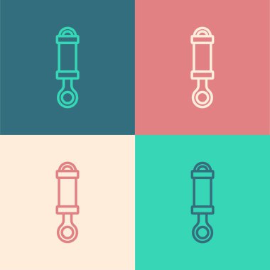 Pop Art Line Shock emici simgesi renk arkaplanında izole edildi. Vektör.