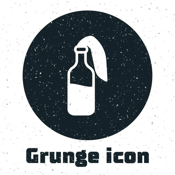 Grunge Cocktail Molotow Ikone Isoliert Auf Weißem Hintergrund Monochrome Vintage — Stockvektor