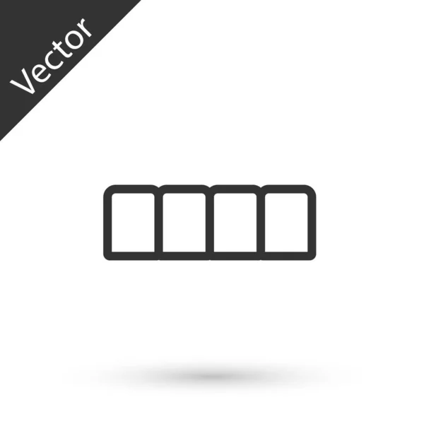 그레이 데니스 아이콘은 배경에서 분리되었다 개념적 Vector — 스톡 벡터