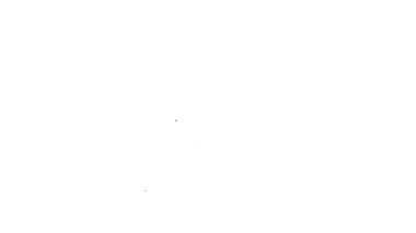 Beyaz arka planda izole edilmiş özel bir bitki simgesinin siyah çizgisi tohumları. 4K Video hareketli grafik canlandırması