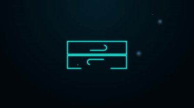 Siyah arka planda izole edilmiş arılar için parlayan neon hattı Kovan. Arı kovanı sembolü. Apiary ve arı yetiştiriciliği. Tatlı doğal yemek. 4K Video hareketli grafik canlandırması