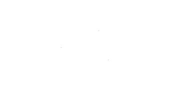 Beyaz arkaplanda siyah çizgi bal peteği simgesi izole edildi. Bal hücrelerinin sembolü. Tatlı doğal yemek. 4K Video hareketli grafik canlandırması