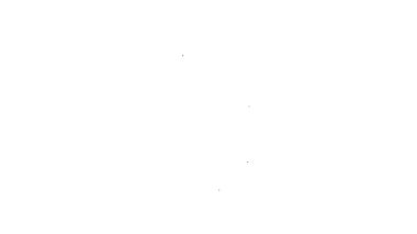 Siyah çizgi Hotdog sandviç simgesi beyaz arkaplanda izole edildi. Sosis ikonu. Fast food burcu. 4K Video hareketli grafik canlandırması