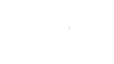Beyaz arka planda izole edilmiş siyah çizgi bira ikonu. 4K Video hareketli grafik canlandırması