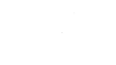 Siyah çizgi trafik levhası. Beyaz arkaplanda sinyal simgesi izole edildi. İşaretçi sembolü. İzole sokak bilgi levhası. Yön tabelası. 4K Video hareketli grafik canlandırması