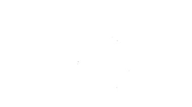 Beyaz arka planda siyah çizgili, niqab ikonlu Müslüman kadın izole edilmiş. 4K Video hareketli grafik canlandırması