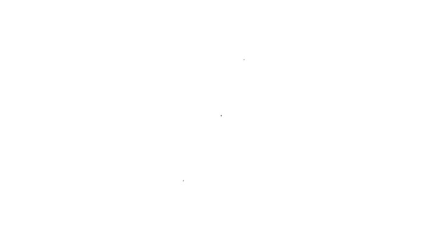 Linea nera Icona delle barre d'oro isolata su sfondo bianco. Concetto di business bancario. Animazione grafica 4K Video motion — Video Stock