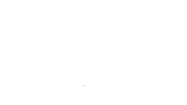 Schwarze Linie Dollar Pflanzensymbol isoliert auf weißem Hintergrund. Wachstumskonzept für Unternehmen. Geld sparen und investieren. 4K Video Motion Grafik Animation — Stockvideo