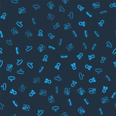 Köpek ya da kedi için sertifika, kedi ödülü sembolü, evcil hayvan yemek kasesi ve tasma ve kalbi kusursuz desenlere göre ayarla. Vektör