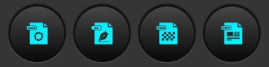 Ham dosya belgesini, AI, PNG ve PDF simgesini ayarla. Vektör