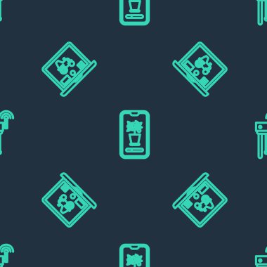 Akıllı kontrol tarım sistemi, akıllı ve yönlendirici için dizüstü bilgisayar uygulaması ve kablosuz şablona kablosuz bağlantı kur. Vektör