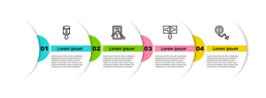 Ham petrol fiyatlarındaki düşüşü, mobil hisse senedi ticaretini, dolar oranındaki düşüşü ve... Ticari bilgi şablonu. Vektör