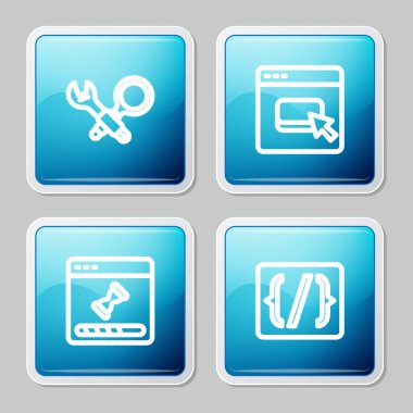 Satır Ayıklama, Tarayıcı dosyaları, veri penceresi yüklenmesi ve programlama dili sözdizimi simgesi ayarlanıyor. Vektör