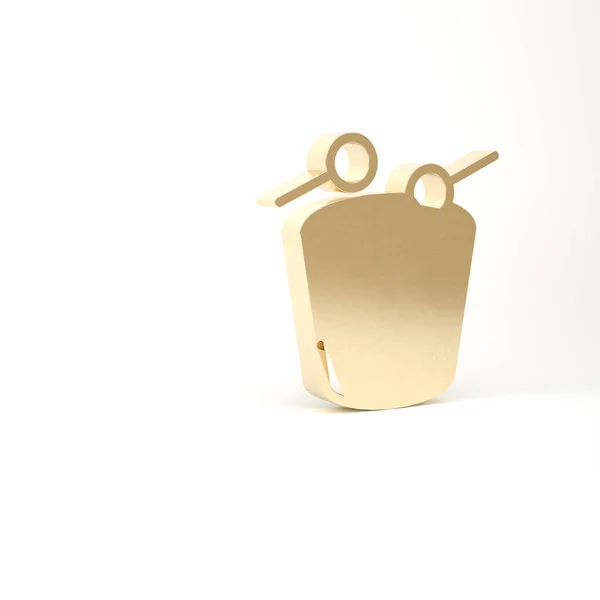 Gouden Ramadan drum icoon geïsoleerd op witte achtergrond. 3d illustratie 3D renderen — Stockfoto