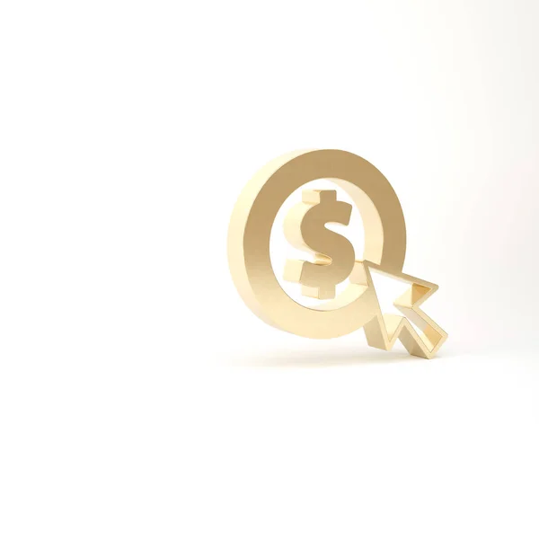 골드 코인은 달러 상징 아이콘 이 흰색 배경에 분리되어 있었다. 은행 화폐 표지판. 현금 심볼. 3d 삽화 3D 렌더링 — 스톡 사진