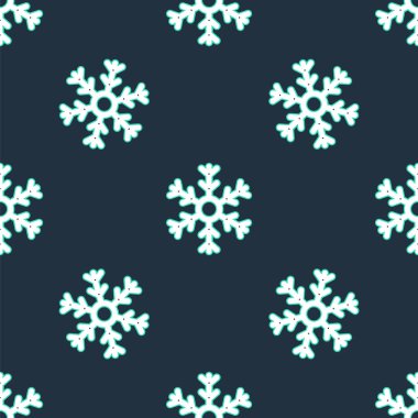 Çizgi Kar Tanesi simgesi siyah arkaplanda izole edilmiş. Vektör