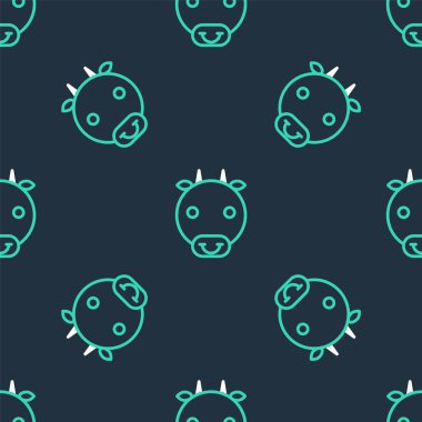 Ox çizgisi burç simgesi siyah arkaplanda izole edilmiş. Astrolojik yıldız falı koleksiyonu. Vektör