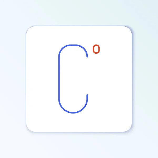 Ligne Celsius Icône Isolée Sur Fond Blanc Concept Contour Coloré — Image vectorielle
