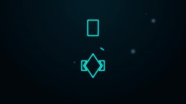 Parlayan neon hattı Tabasco sosu simgesi siyah arkaplanda izole edildi. Kırmızı biberli baharatlı biber sosu. 4K Video hareketli grafik canlandırması