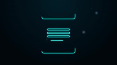 Parlayan neon hattı bağımsızlık ilanı siyah arka planda izole edildi. 4K Video hareketli grafik canlandırması