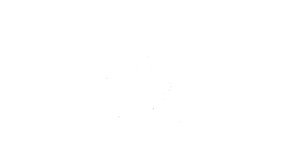 Icono Águila de línea negra aislado sobre fondo blanco. Símbolo presidencial americano. Animación gráfica de vídeo 4K — Vídeo de stock